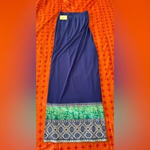 East 5th Royal Blue & Coral Colorblock palazzo pants